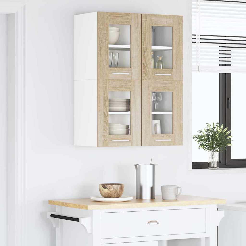 Hanging Cabinet with Door Riga 2 pcs Sonoma Oak 60 x 31 x 40 cm