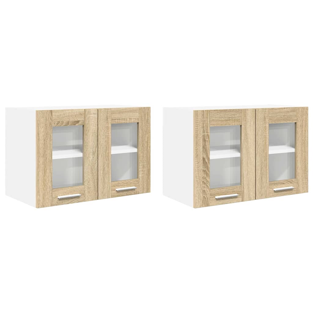Hanging Cabinet with Door Riga 2 pcs Sonoma Oak 60 x 31 x 40 cm