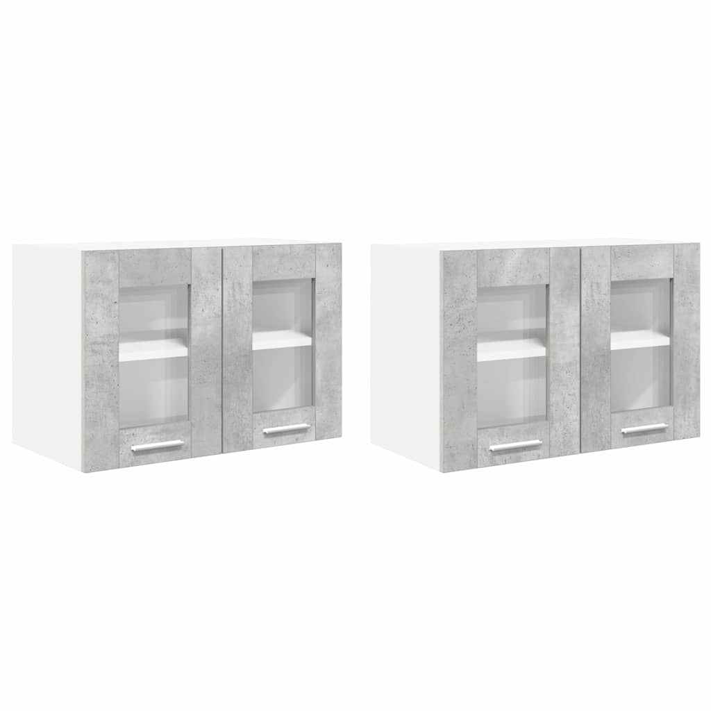 Hanging Cabinet Riga 2 pcs Concrete Grey 60 x 31 x 40 cm