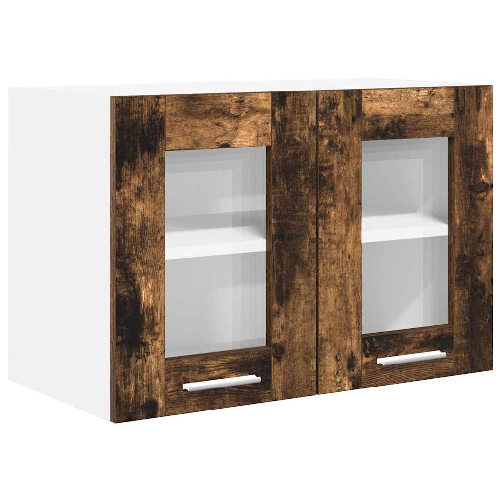 Hanging Cabinet with Door Riga 2 pcs Smoked Oak 60 x 31 x 40 cm