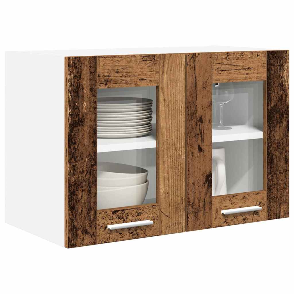 Hanging Cabinet with Shelf Riga 2 pcs Old Wood 60 x 31 x 40 cm
