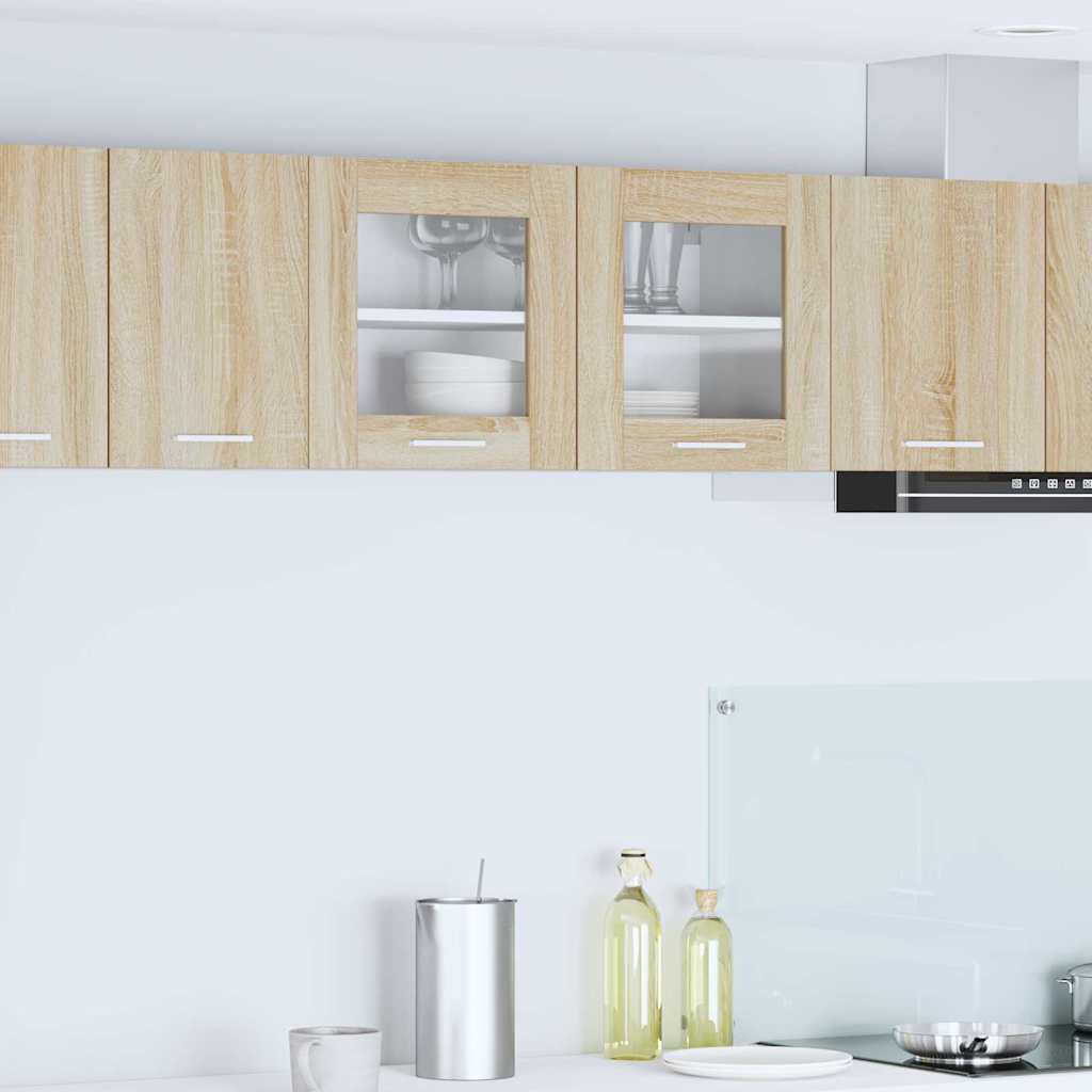 Hanging Cabinet Riga Sonoma Oak and White 80 x 31 x 40 cm