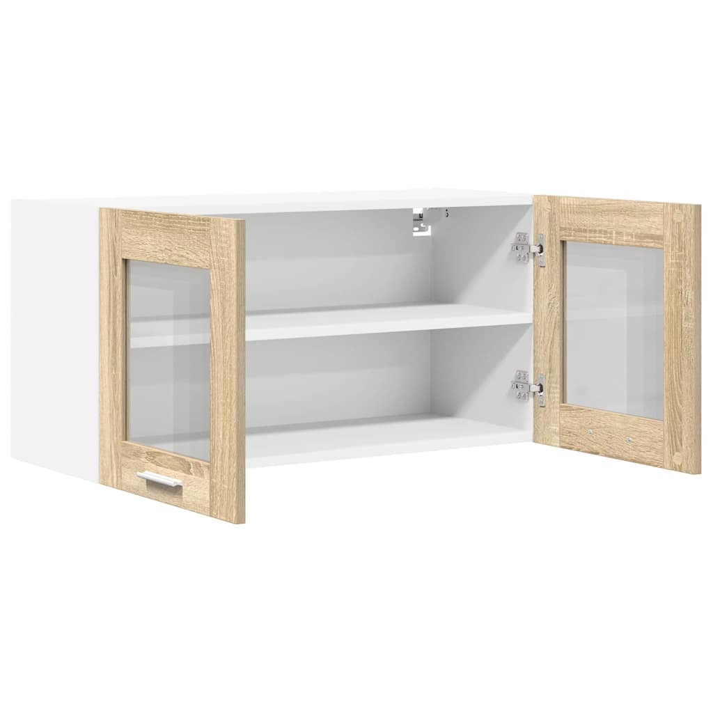 Hanging Cabinet Riga Sonoma Oak and White 80 x 31 x 40 cm