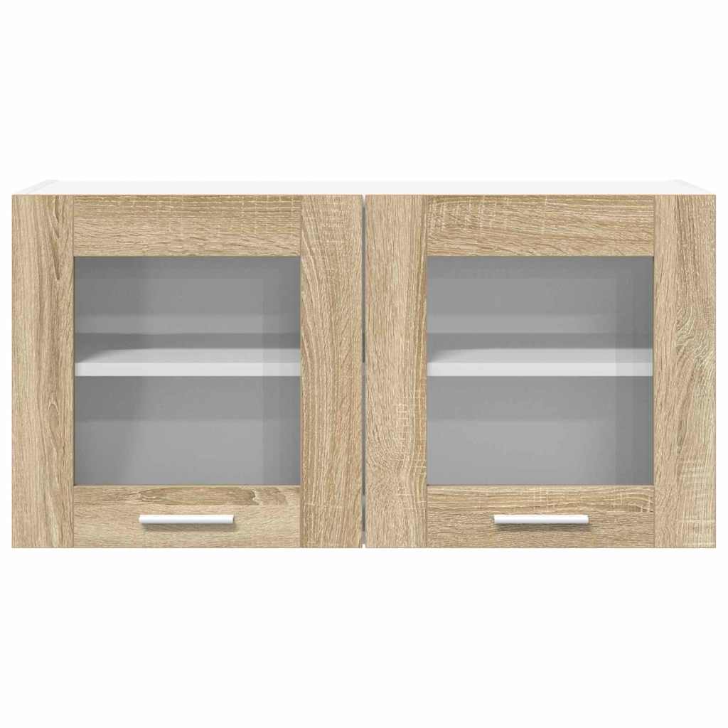 Hanging Cabinet Riga Sonoma Oak and White 80 x 31 x 40 cm