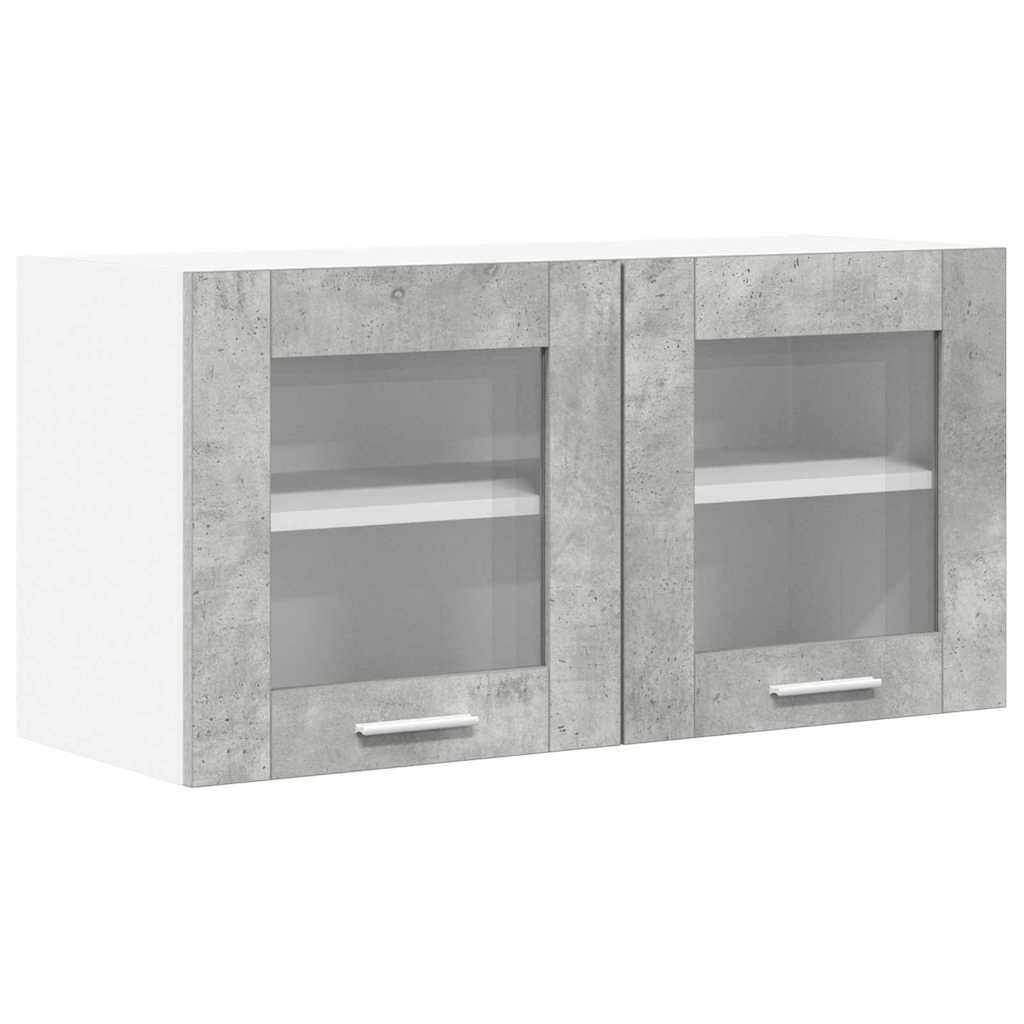 Hanging Cabinet Riga Concrete Grey and White 80 x 31 x 40 cm