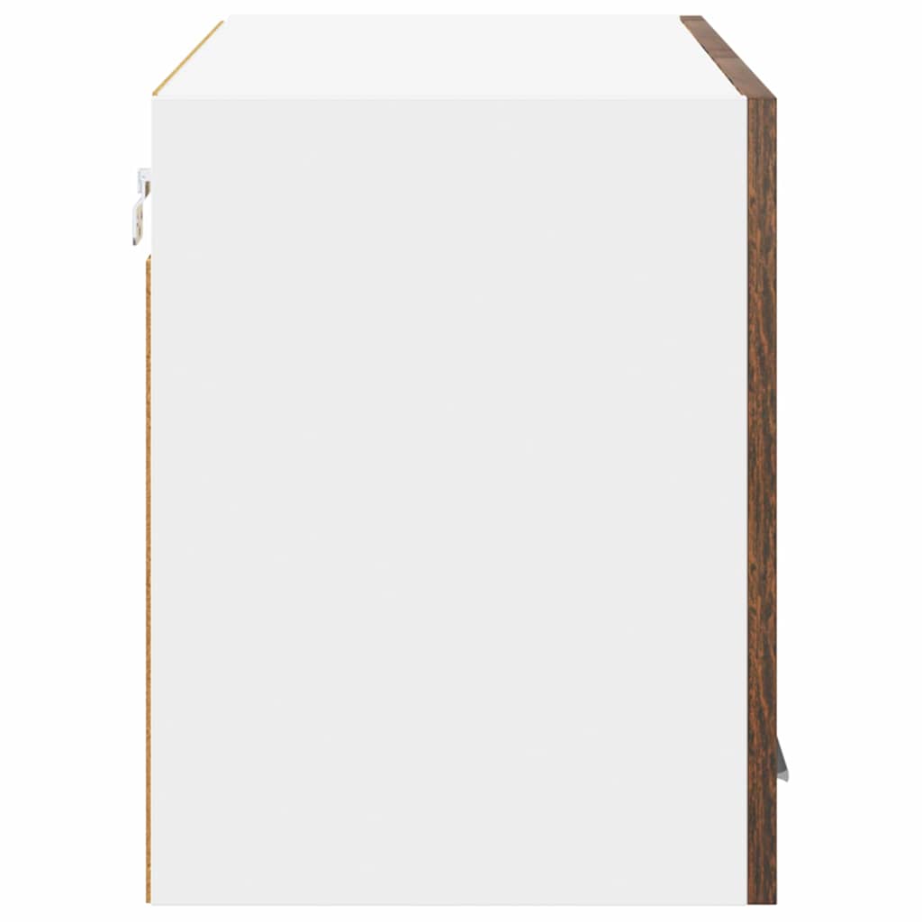 Hanging Cabinet Riga Smoked Oak and White 80 x 31 x 40 cm
