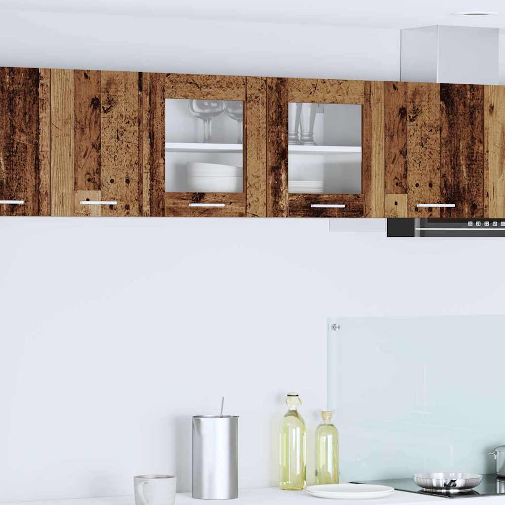 Hanging Cabinet Riga Old Wood and White 80 x 31 x 40 cm