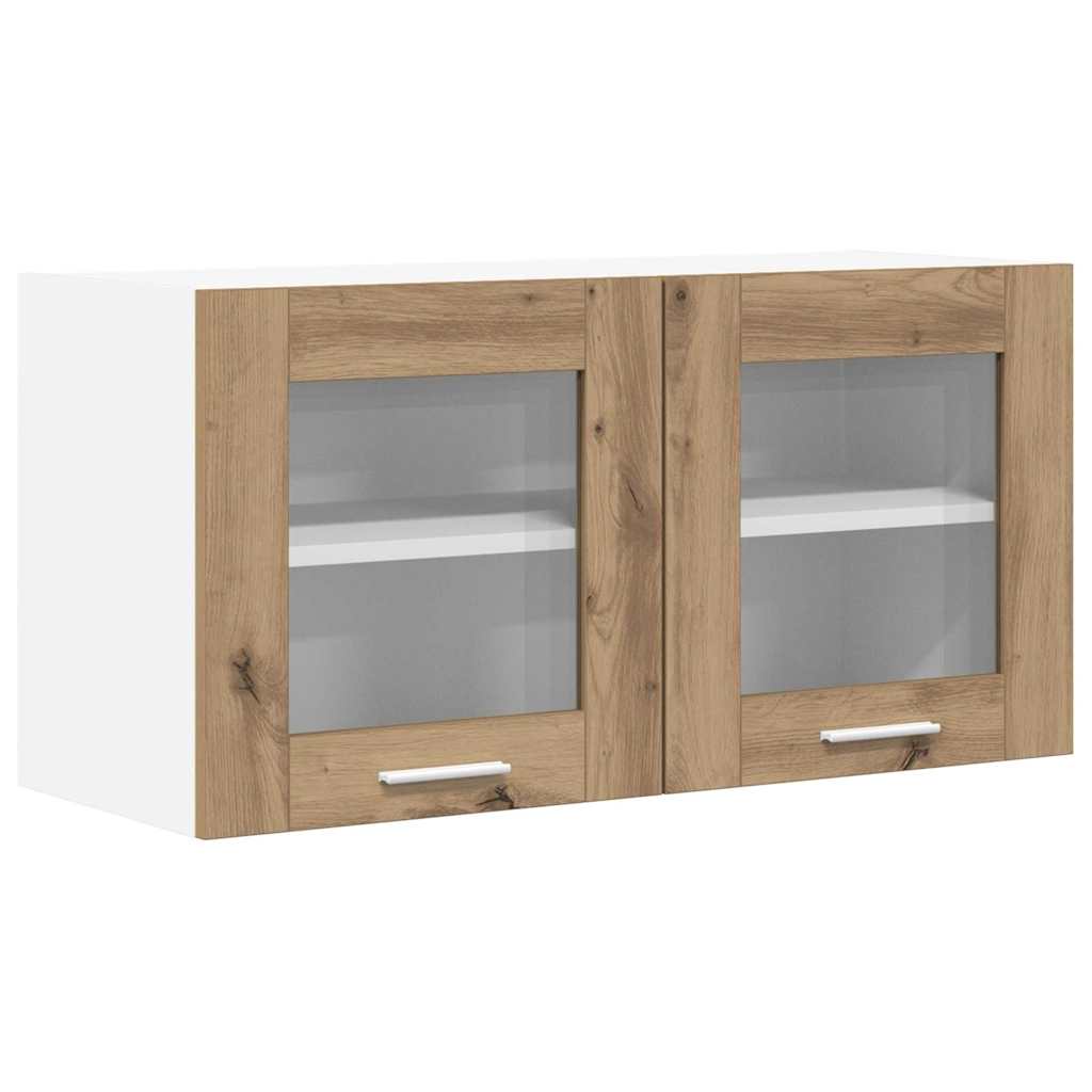 Hanging Cabinet Riga Artisan Oak and White 80 x 31 x 40 cm