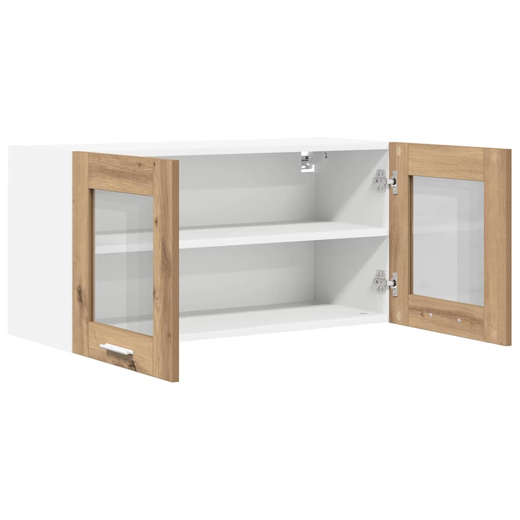 Hanging Cabinet Riga Artisan Oak and White 80 x 31 x 40 cm