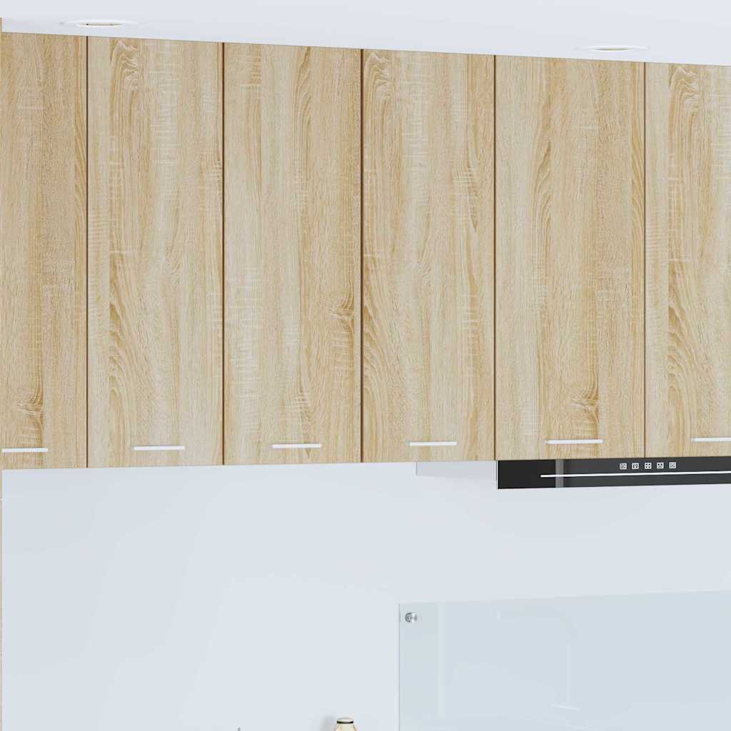 Hanging Cabinet Riga 2 pcs Sonoma Oak and White 30 x 31 x 80 cm