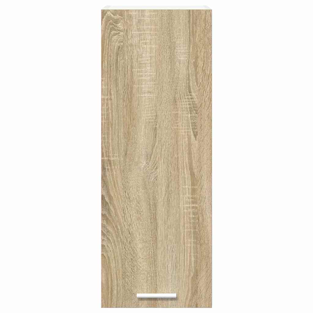 Hanging Cabinet Riga 2 pcs Sonoma Oak and White 30 x 31 x 80 cm