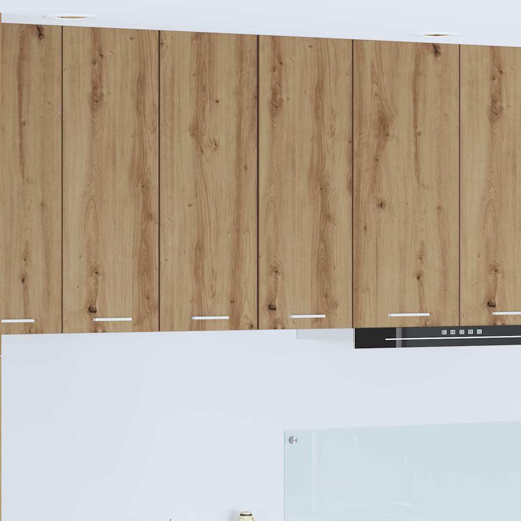 Hanging Cabinet with Shelf Riga 2 pcs Artisan Oak and White