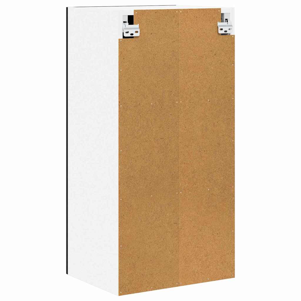 Hanging Cabinet Riga Black Oak and White 40 x 31 x 80 cm