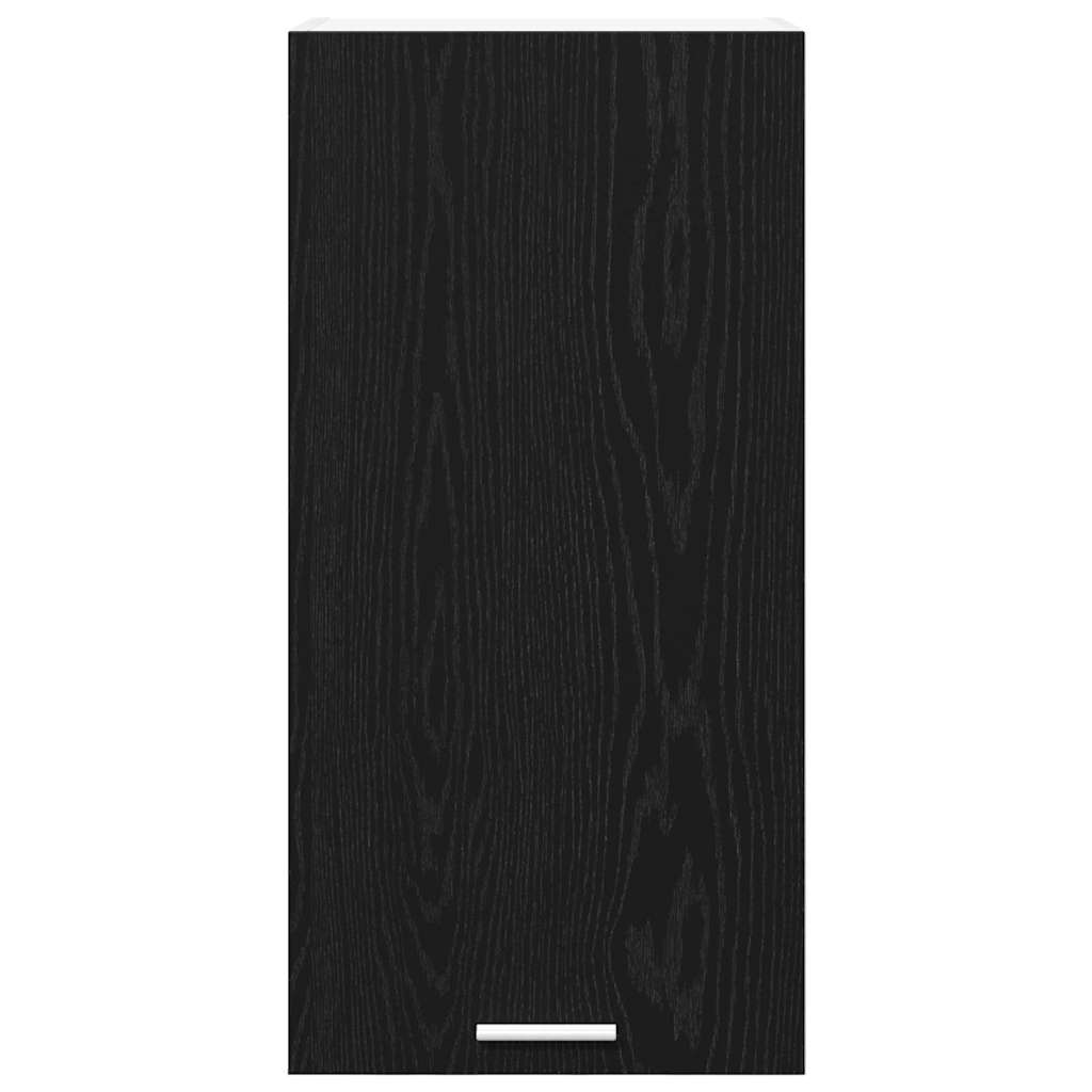 Hanging Cabinet Riga Black Oak and White 40 x 31 x 80 cm
