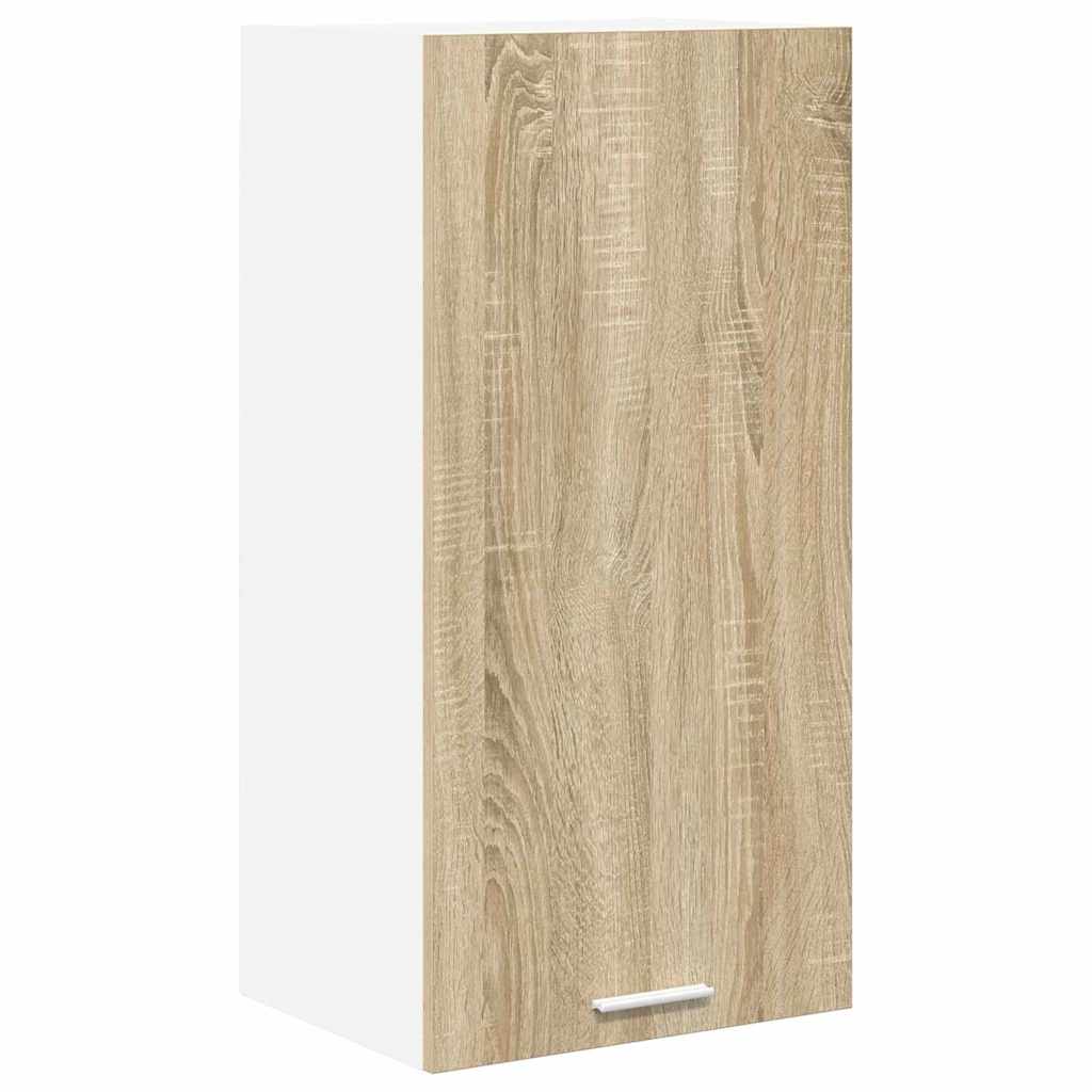 Hanging Cabinet Riga Sonoma Oak and White 40 x 31 x 80 cm