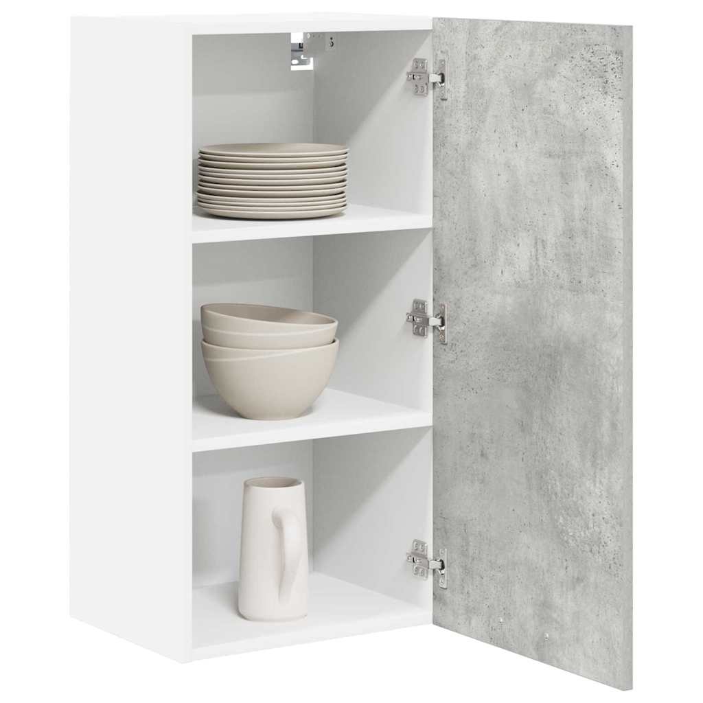 Hanging Cabinet Riga Concrete Grey and White 40 x 31 x 80 cm