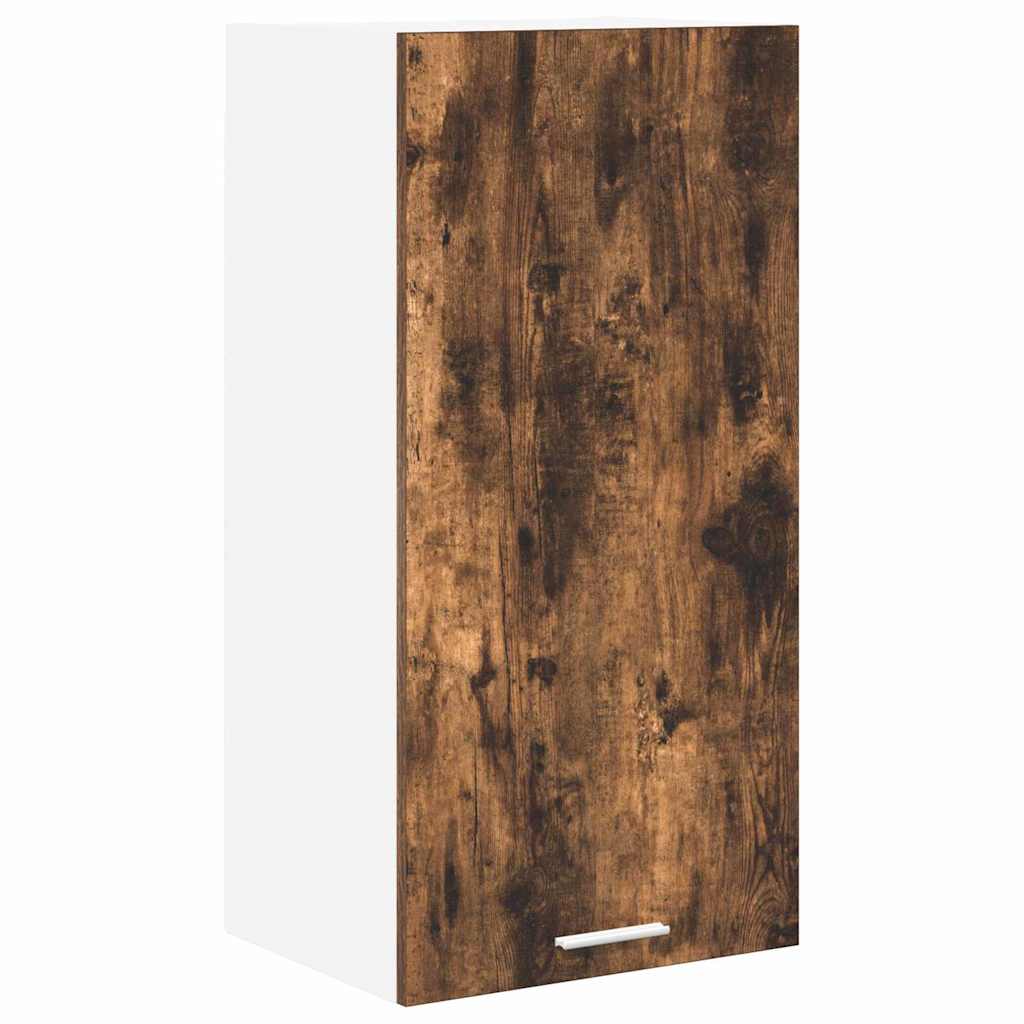 Hanging Cabinet Riga Smoked Oak and White 40 x 31 x 80 cm