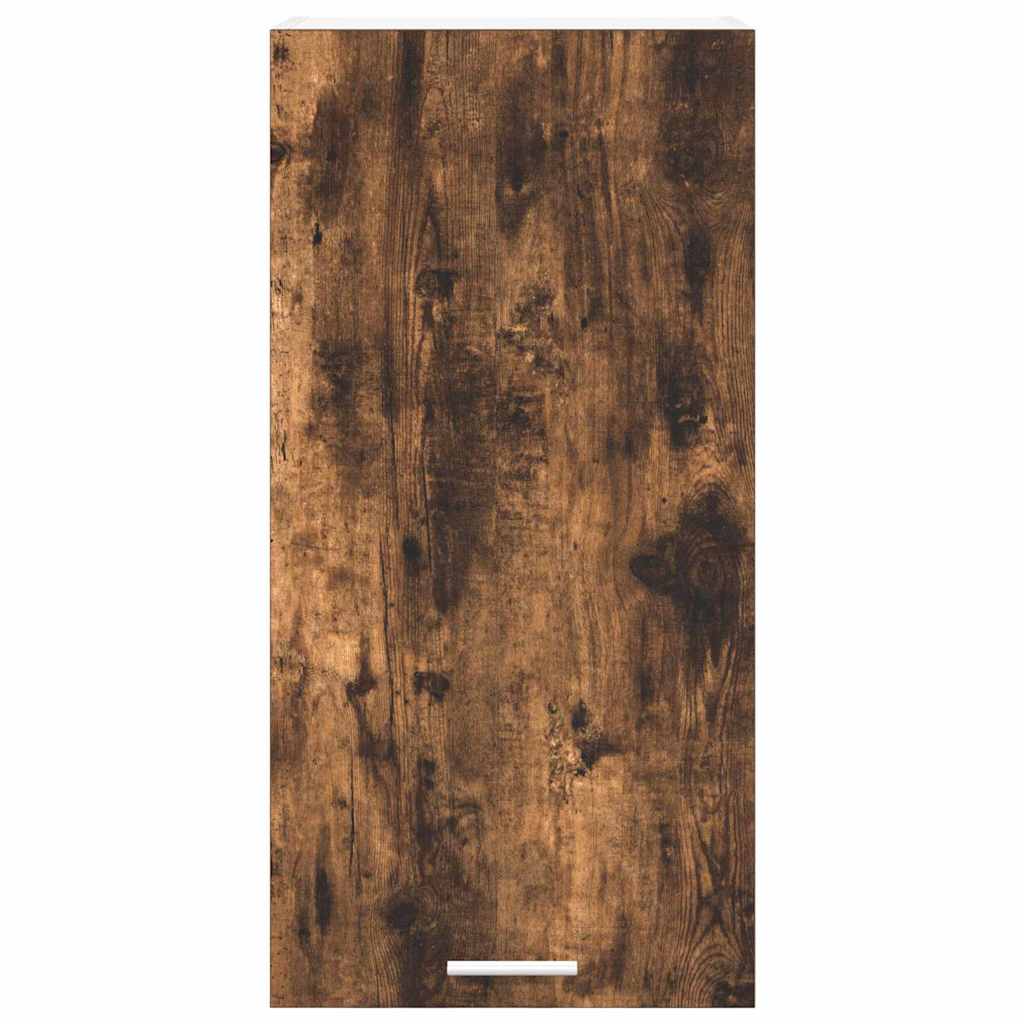 Hanging Cabinet Riga Smoked Oak and White 40 x 31 x 80 cm