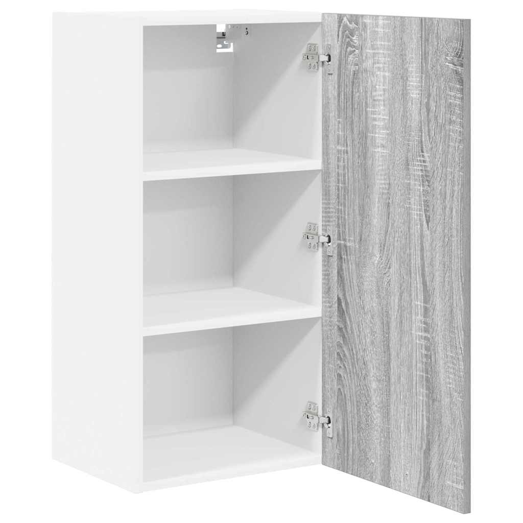 Hanging Cabinet Riga Grey Sonoma and White 40 x 31 x 80 cm