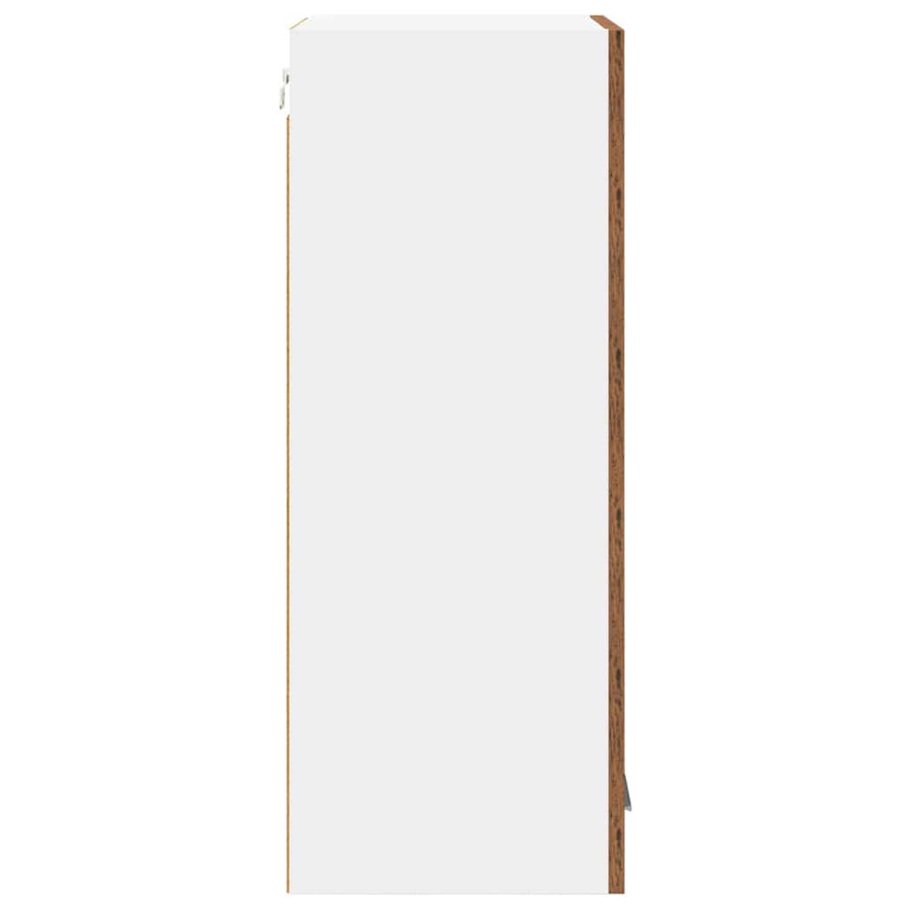 Hanging Cabinet Riga Old Wood and White 40 x 31 x 80 cm