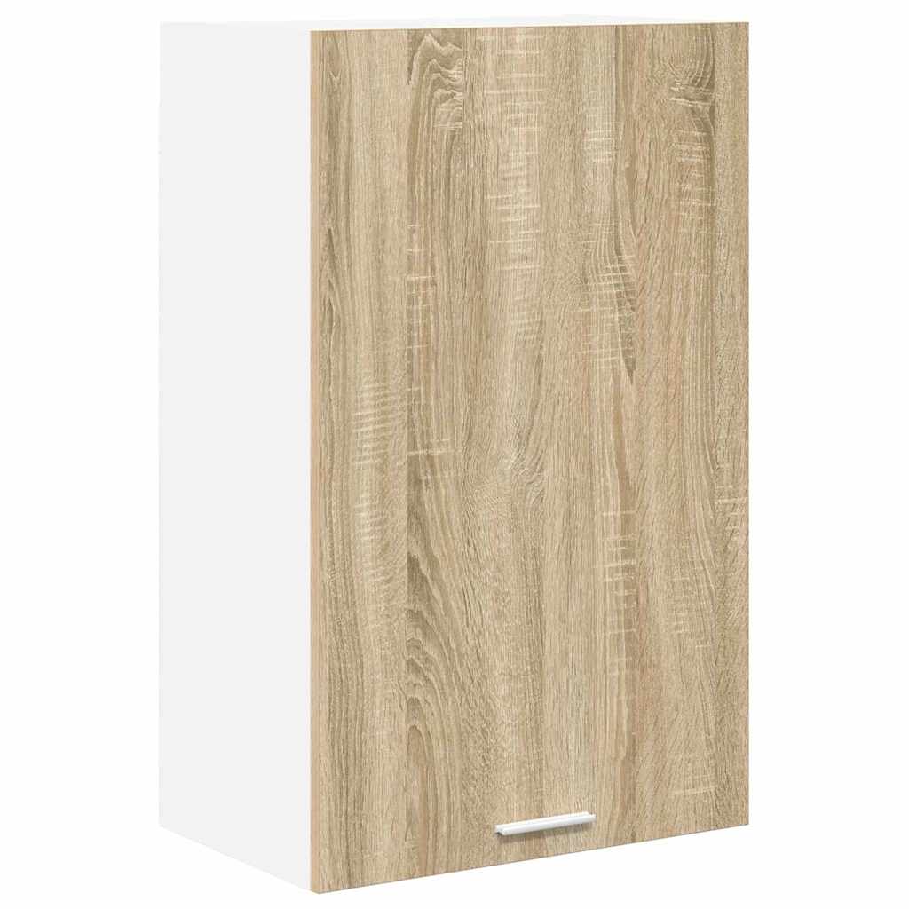 Hanging Cabinet Riga Sonoma Oak and White 50 x 31 x 80 cm