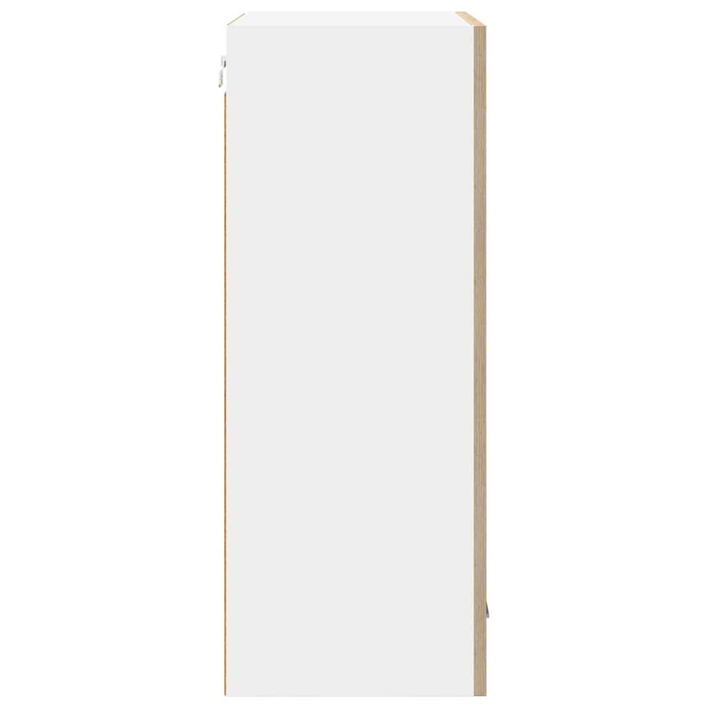 Hanging Cabinet Riga Sonoma Oak and White 50 x 31 x 80 cm