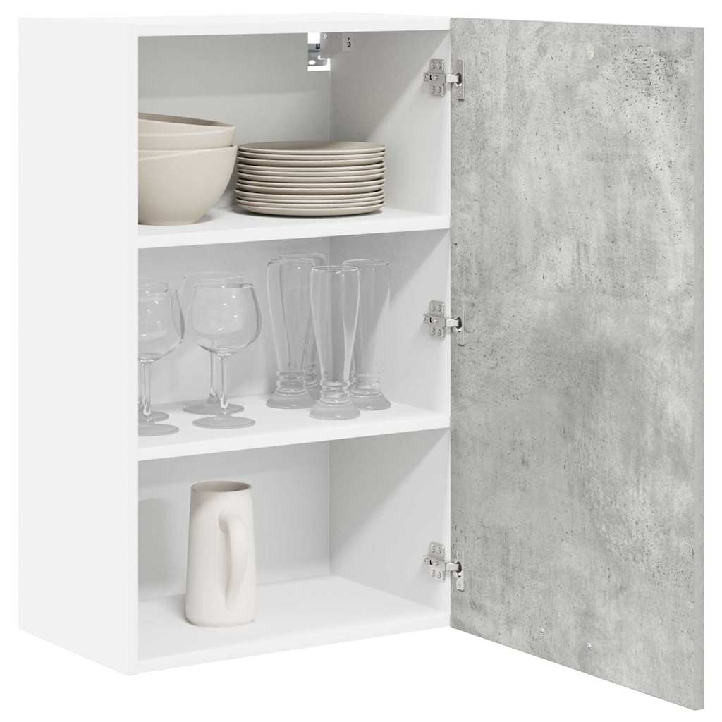 Hanging Cabinet Riga Concrete Grey and White 50 x 31 x 80 cm