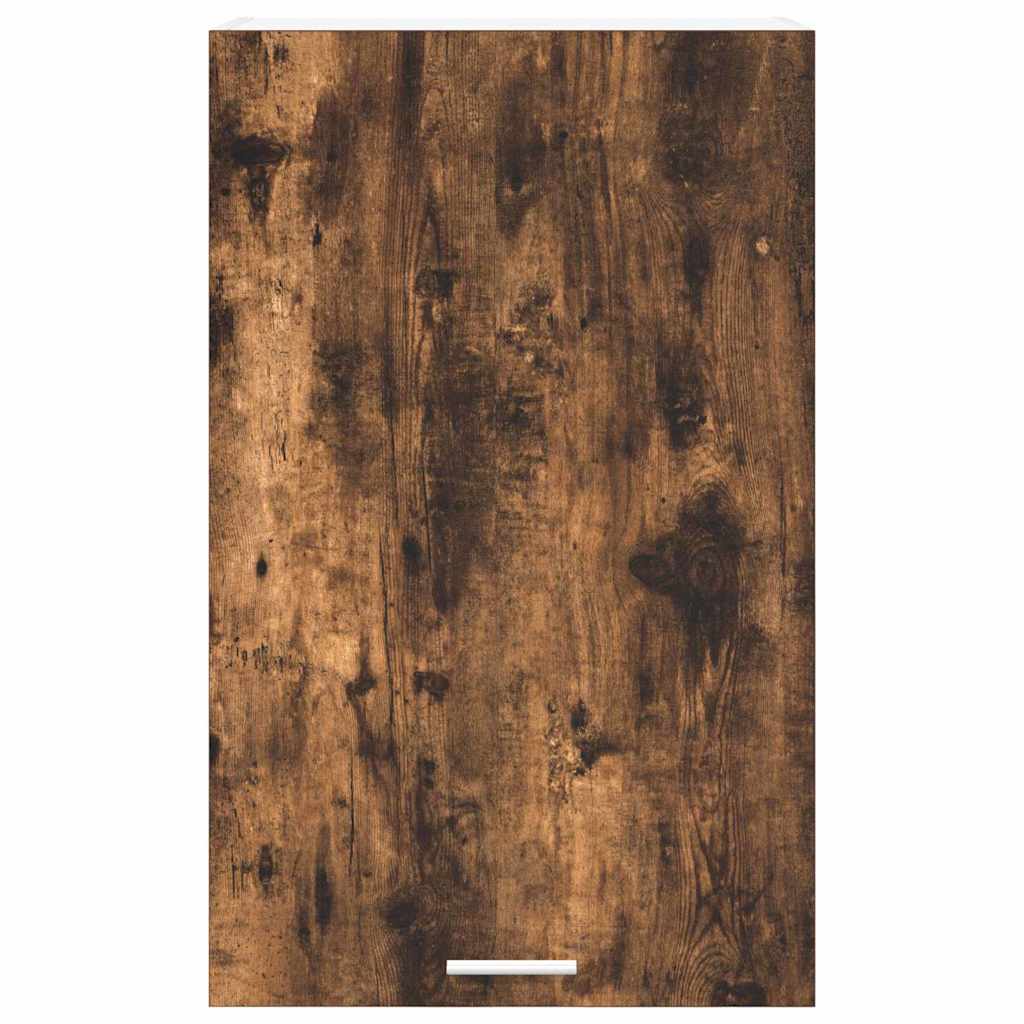 Hanging Cabinet Riga Smoked Oak and White 50 x 31 x 80 cm