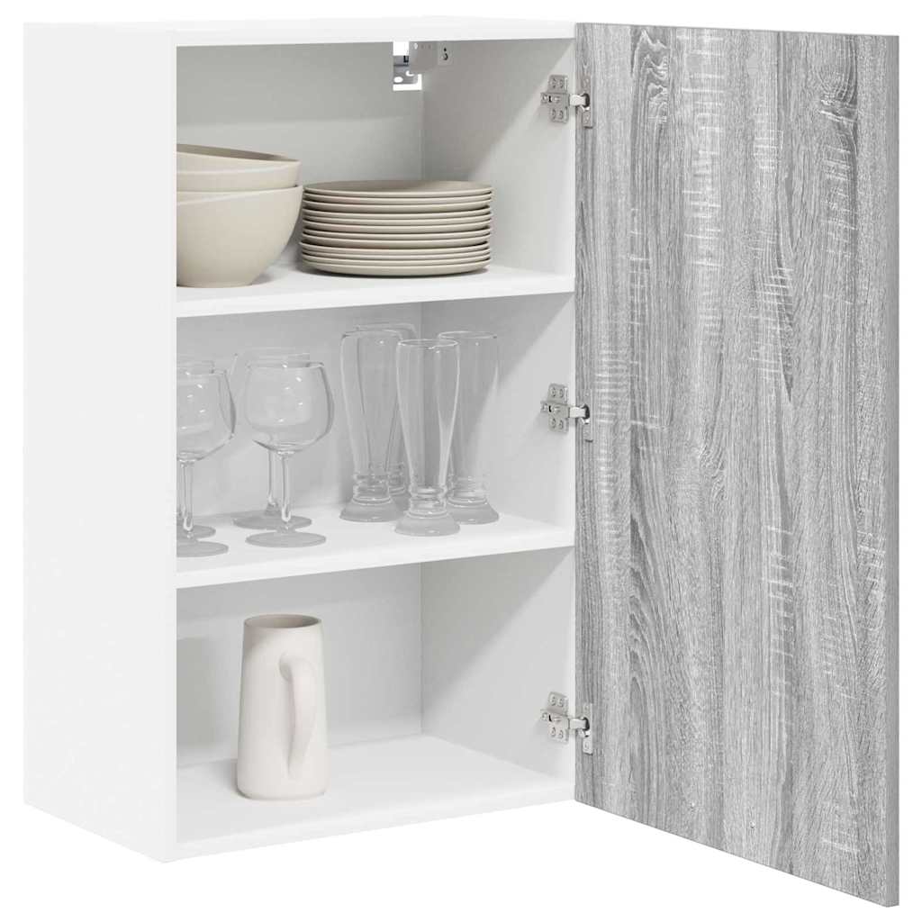 Hanging Cabinet Riga Grey Sonoma and White 50 x 31 x 80 cm