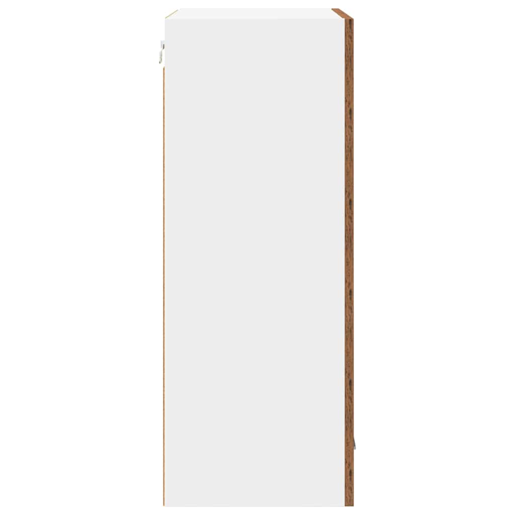 Hanging Cabinet Riga Old Wood and White 50 x 31 x 80 cm