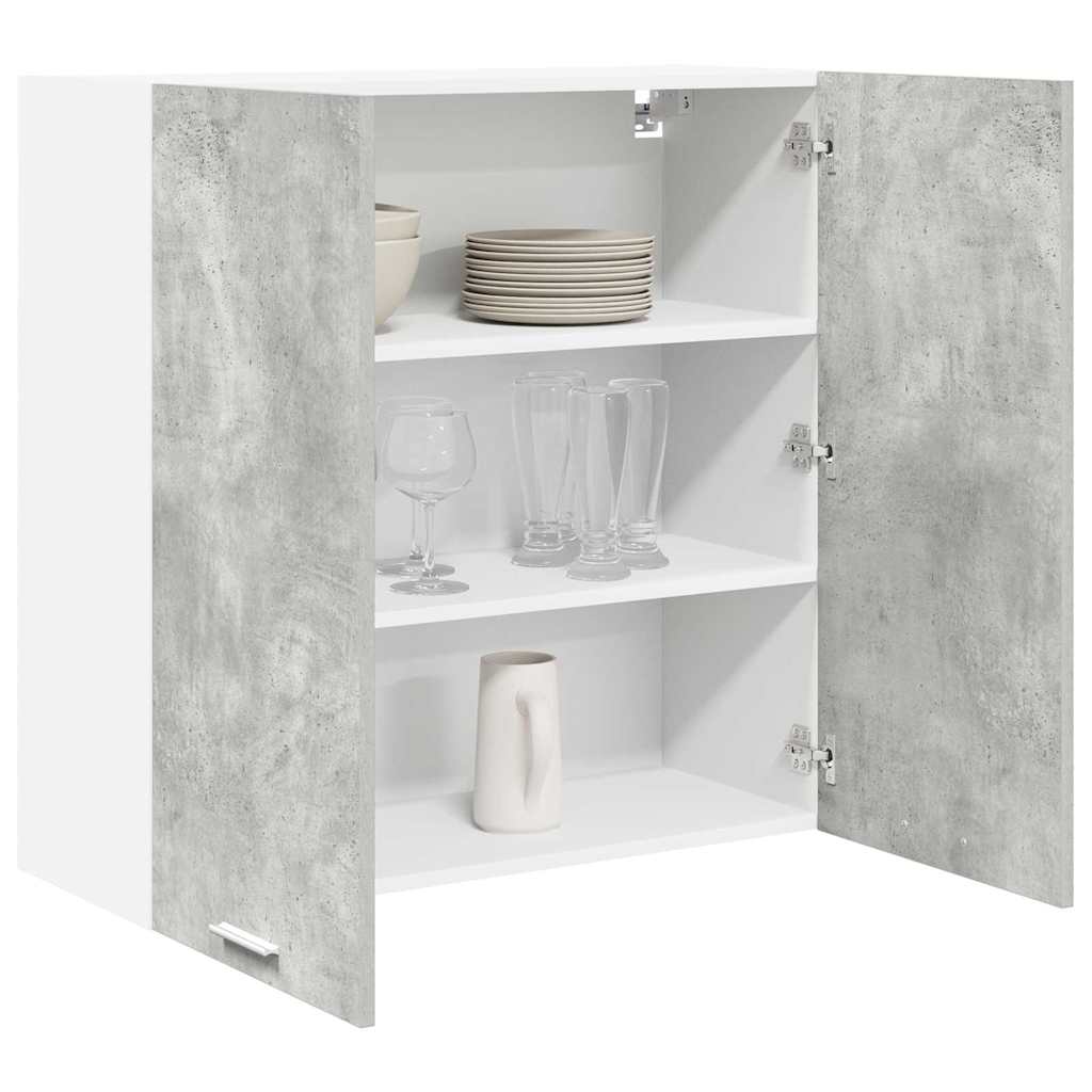 Hanging Cabinet with Shelf Riga Concrete Grey 80 x 31 x 80 cm