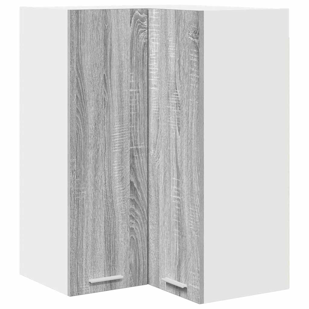 Hanging Cabinet Riga Grey Sonoma and White 57 x 57 x 80 cm