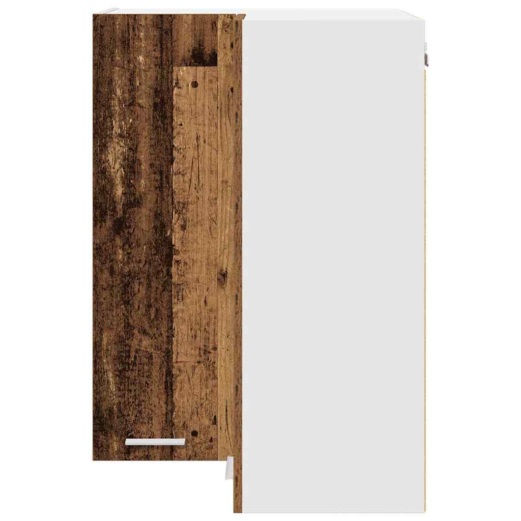 Hanging Cabinet Riga Old Wood and White 57 x 57 x 80 cm