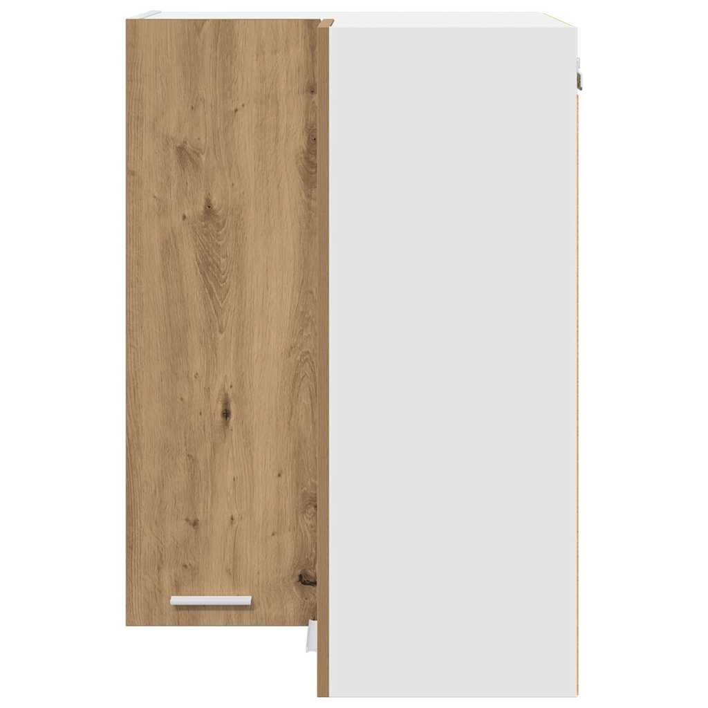 Hanging Cabinet Riga Artisan Oak and White 57 x 57 x 80 cm