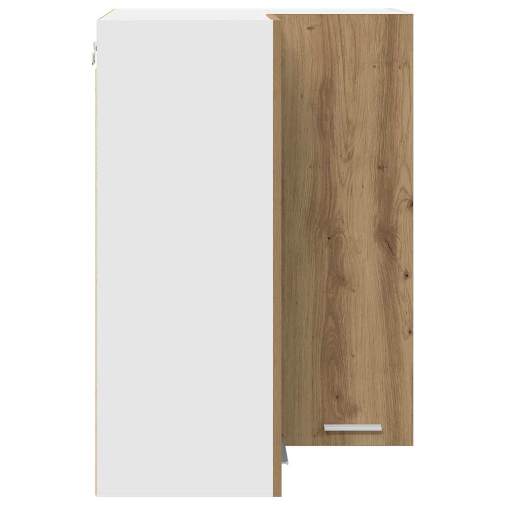 Hanging Cabinet Riga Artisan Oak and White 57 x 57 x 80 cm