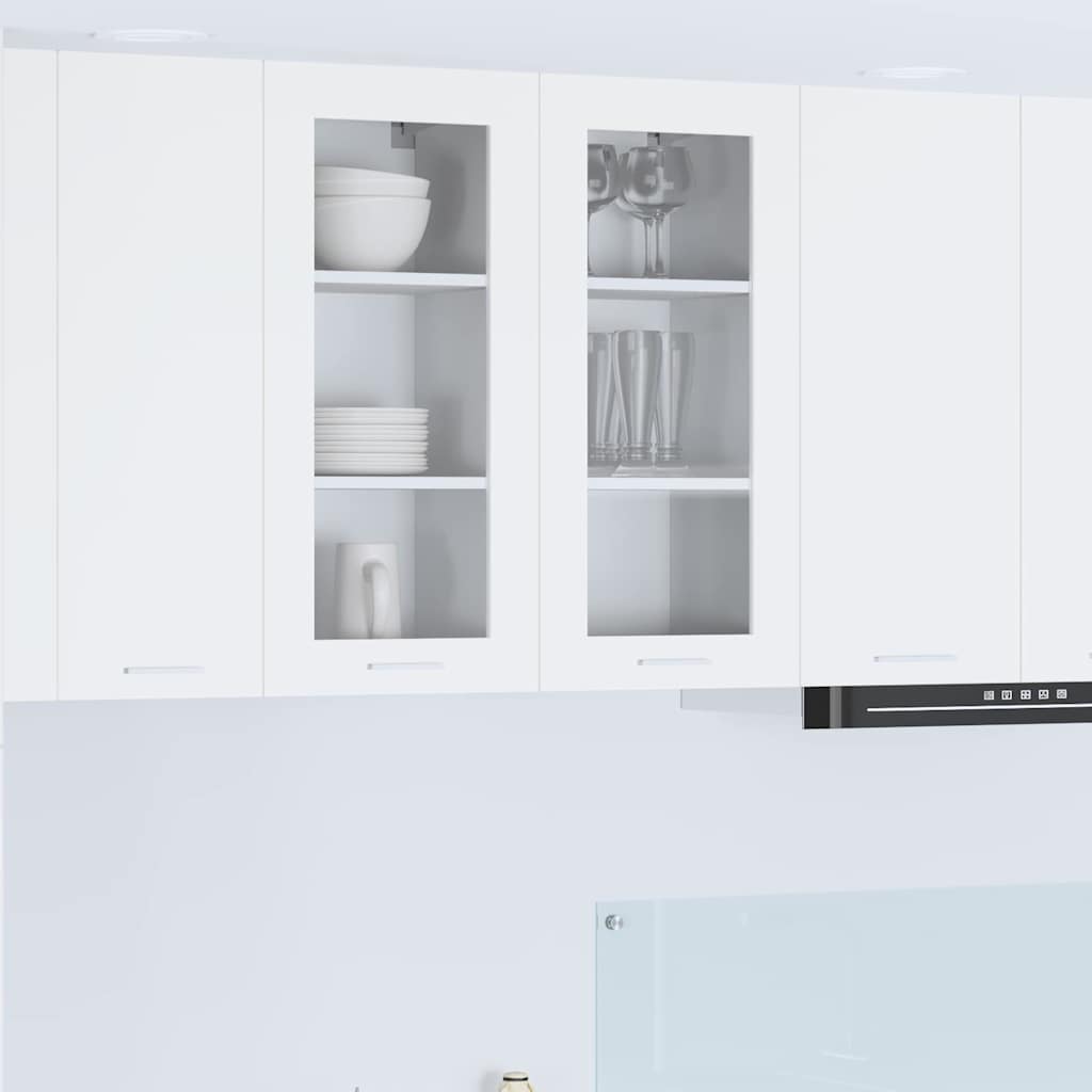 Hanging Cabinet with Shelf Riga 2 pcs White 40 x 31 x 80 cm