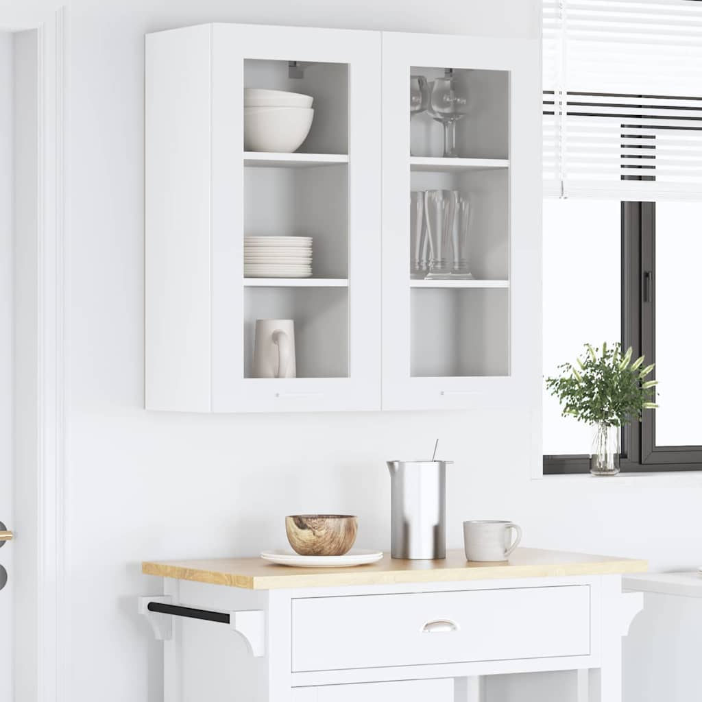 Hanging Cabinet with Shelf Riga 2 pcs White 40 x 31 x 80 cm
