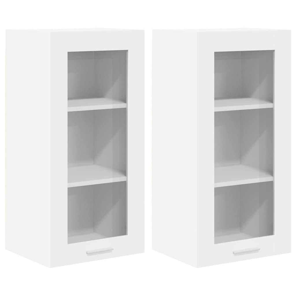 Hanging Cabinet with Shelf Riga 2 pcs White 40 x 31 x 80 cm