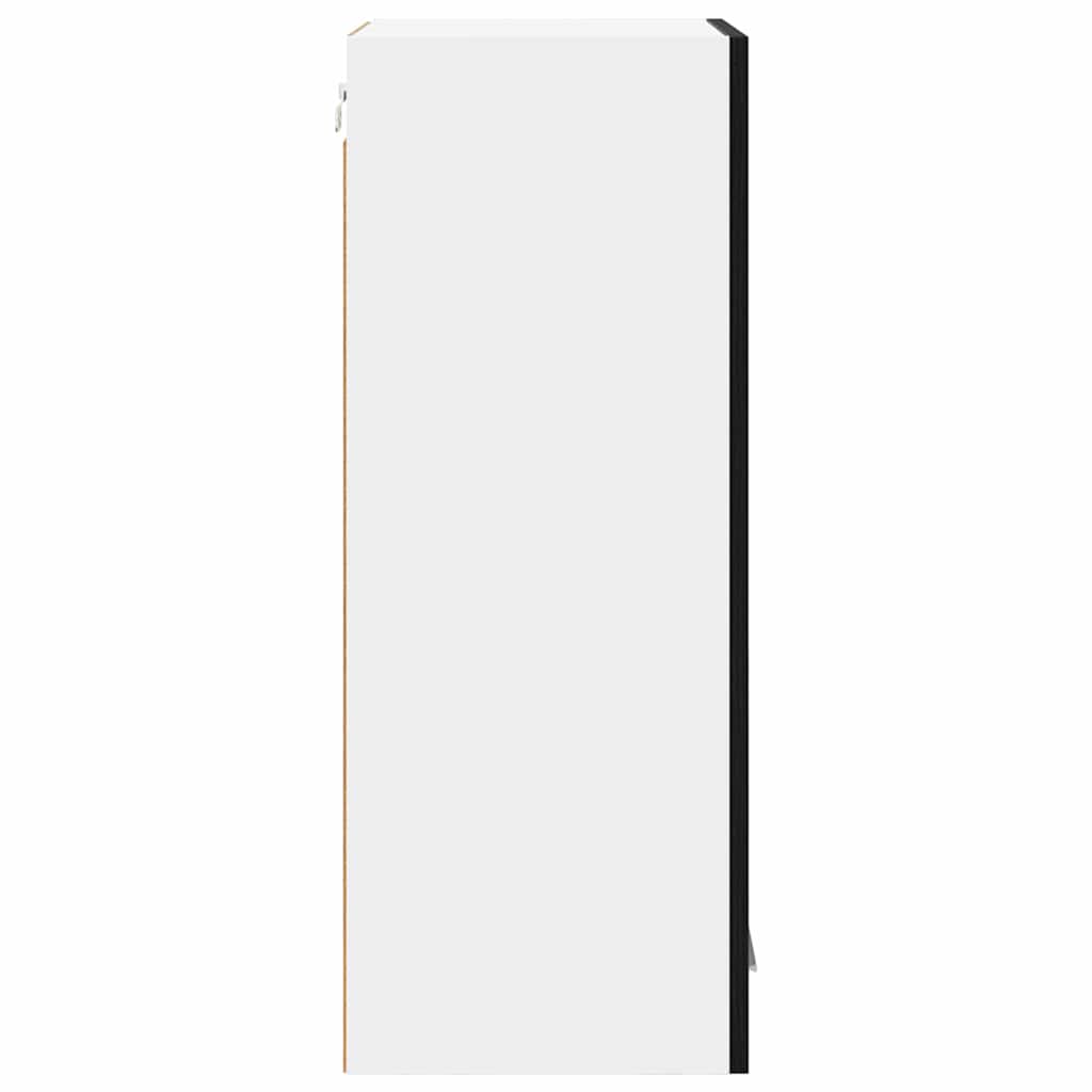 Hanging Cabinet with Shelf Riga 2 pcs Black Oak 40 x 31 x 80 cm