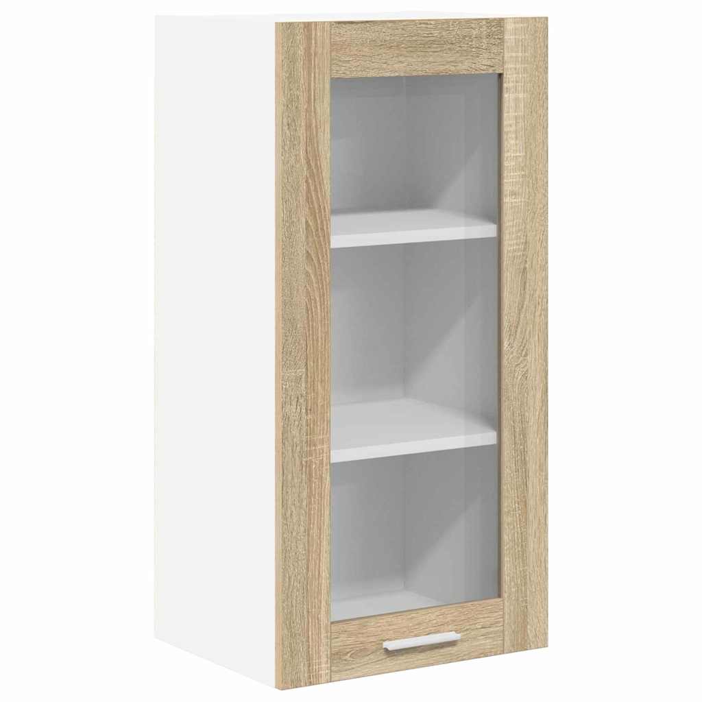 Hanging Cabinet with Door Riga 2 pcs Sonoma Oak 40 x 31 x 80 cm