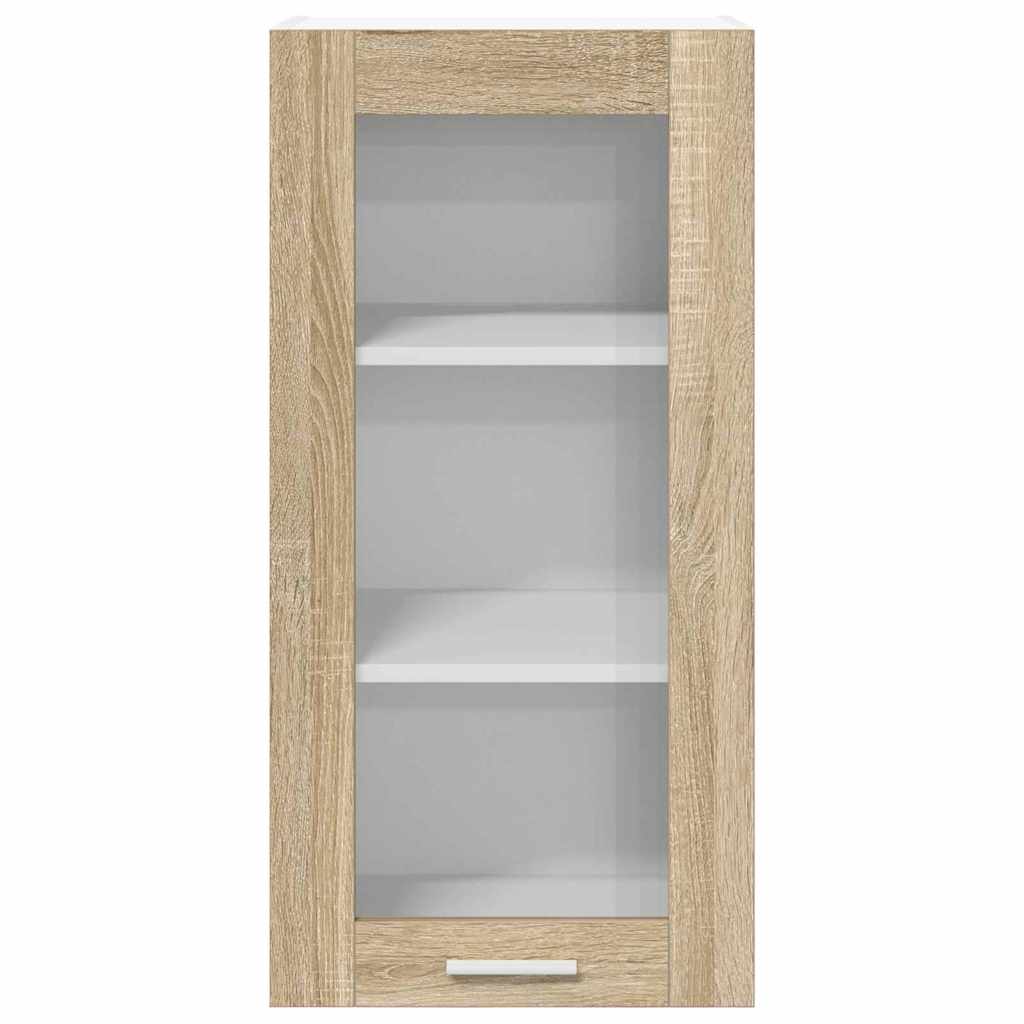 Hanging Cabinet with Door Riga 2 pcs Sonoma Oak 40 x 31 x 80 cm