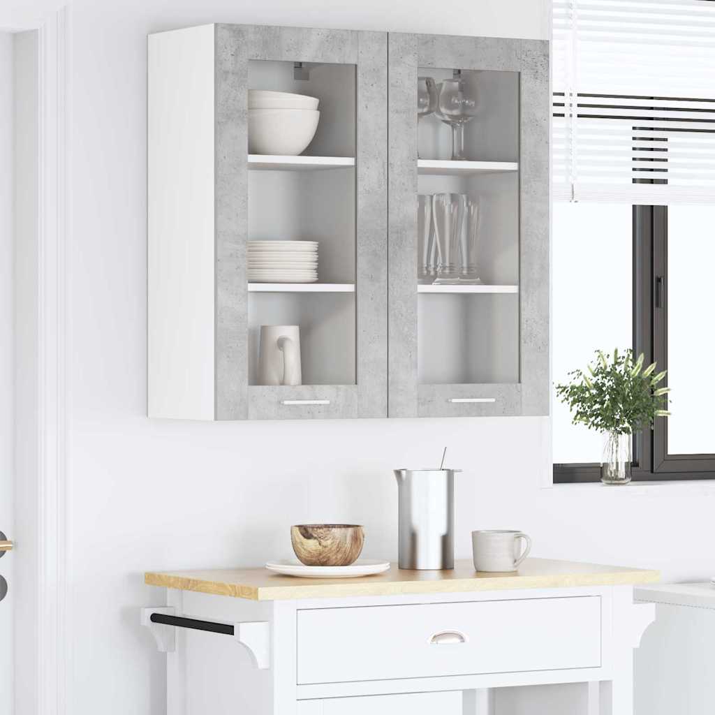 Hanging Cabinet with Shelf Riga Concrete Grey 40 x 31 x 80 cm