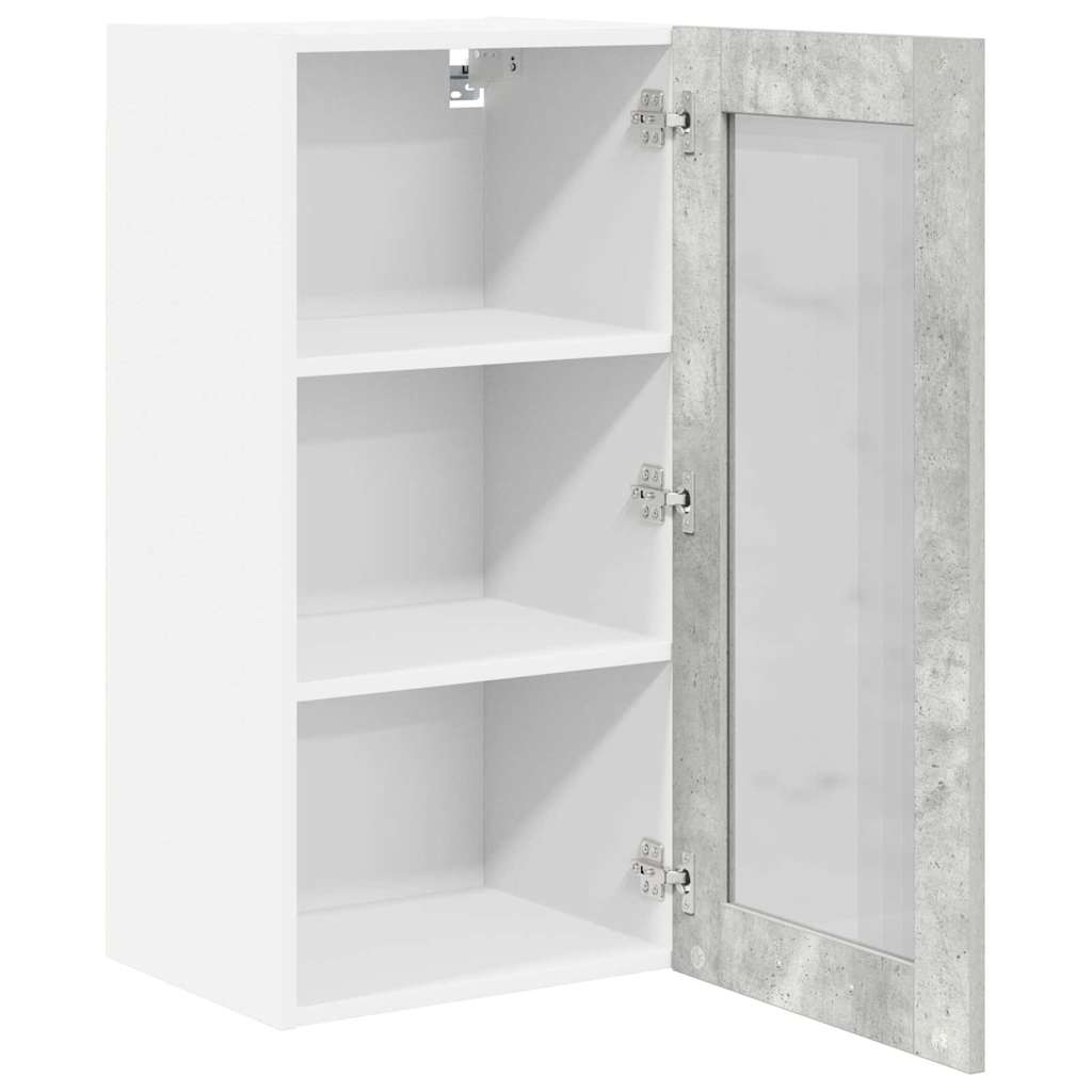 Hanging Cabinet Riga 2 pcs Concrete Grey 40 x 31 x 80 cm
