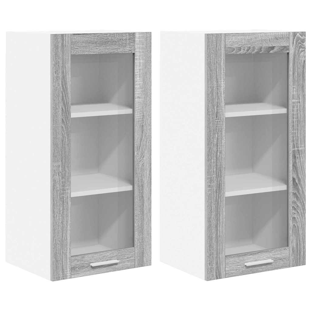 Hanging Cabinet Riga 2 pcs Grey Sonoma 40 x 31 x 80 cm