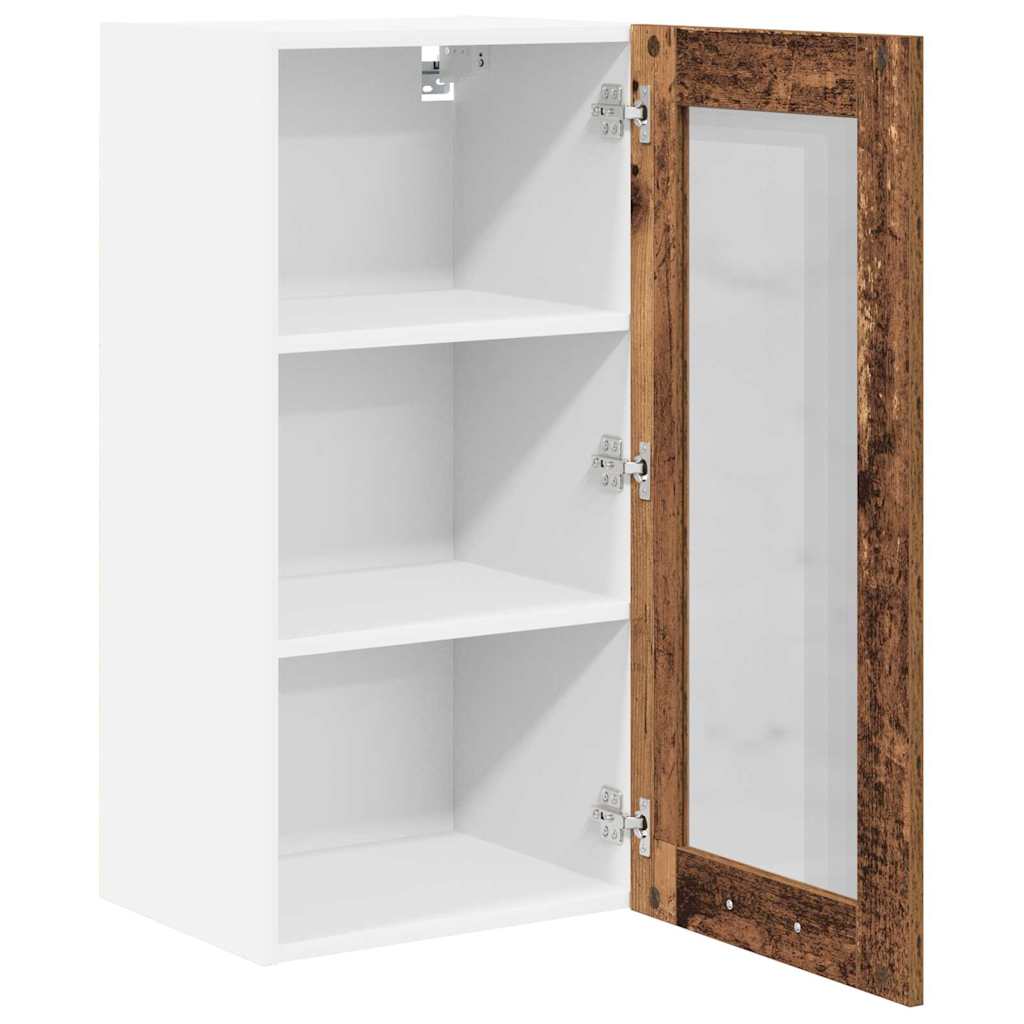 Hanging Cabinet with Shelf Riga 2 pcs Old Wood 40 x 31 x 80 cm
