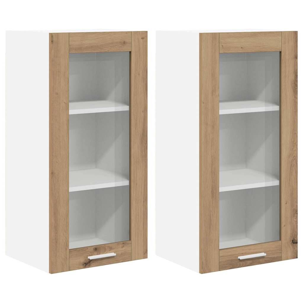 Hanging Cabinet Riga 2 pcs Artisan Oak 40 x 31 x 80 cm