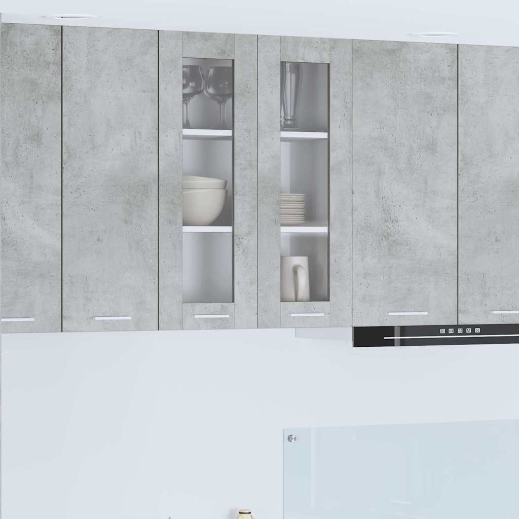 Hanging Cabinet with Shelf Riga Concrete Grey 60 x 31 x 80 cm