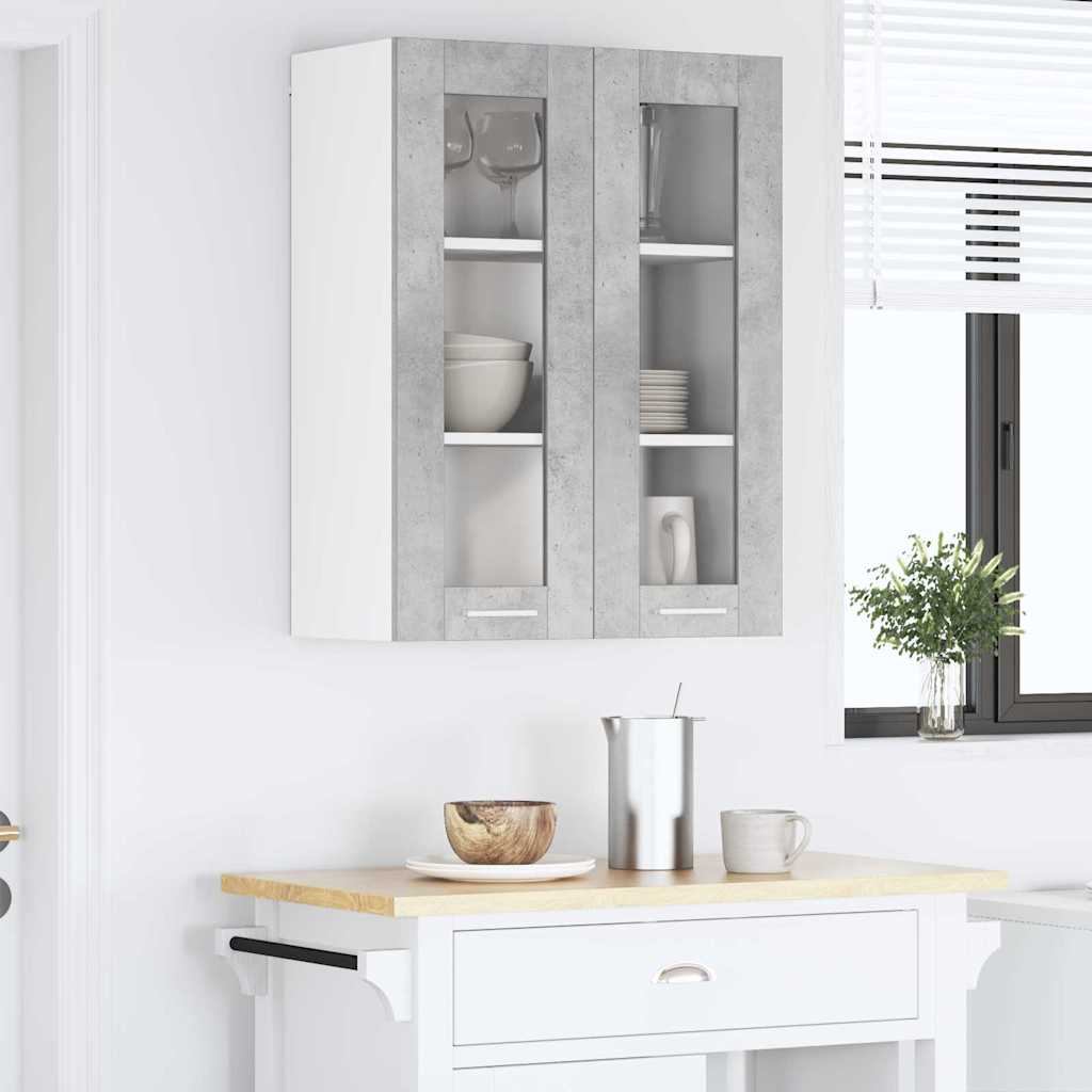 Hanging Cabinet with Shelf Riga Concrete Grey 60 x 31 x 80 cm