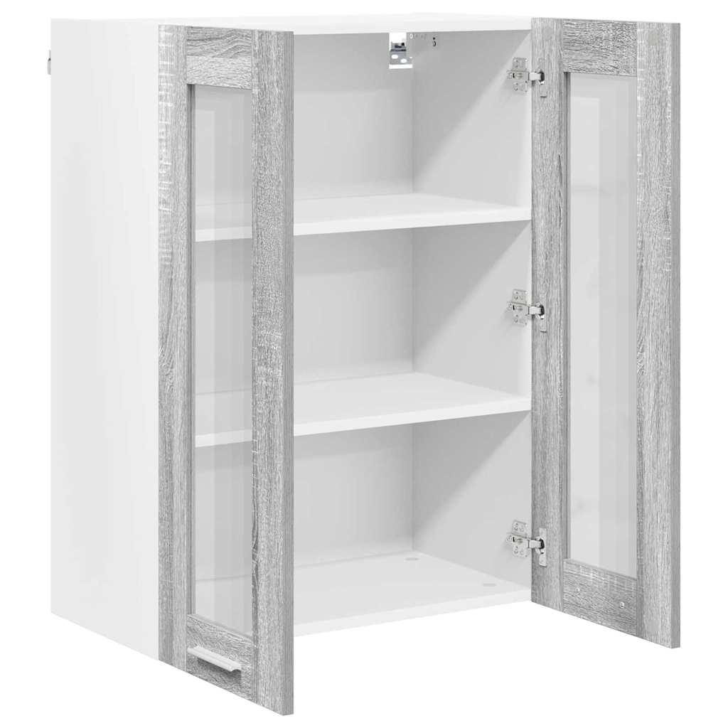 Hanging Cabinet with Shelf Riga Grey Sonoma 60 x 31 x 80 cm