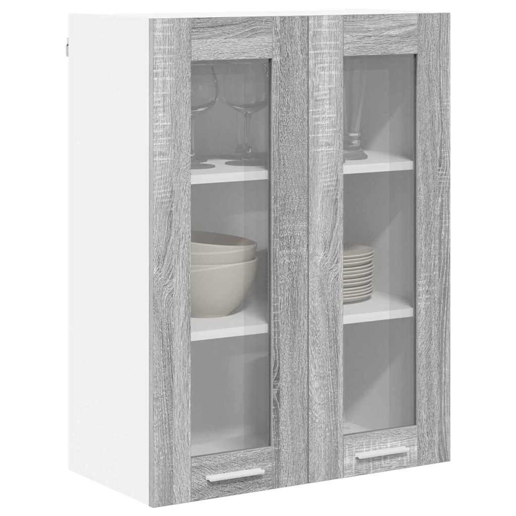 Hanging Cabinet with Shelf Riga Grey Sonoma 60 x 31 x 80 cm